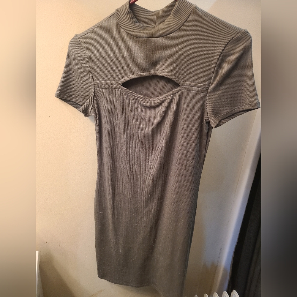 Olive Green Fitted Dress
